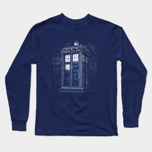 Police Phone Box Blueprint Long Sleeve T-Shirt